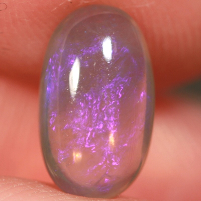 SOLID CRYSTAL OPAL Transparent with sparkles of purple